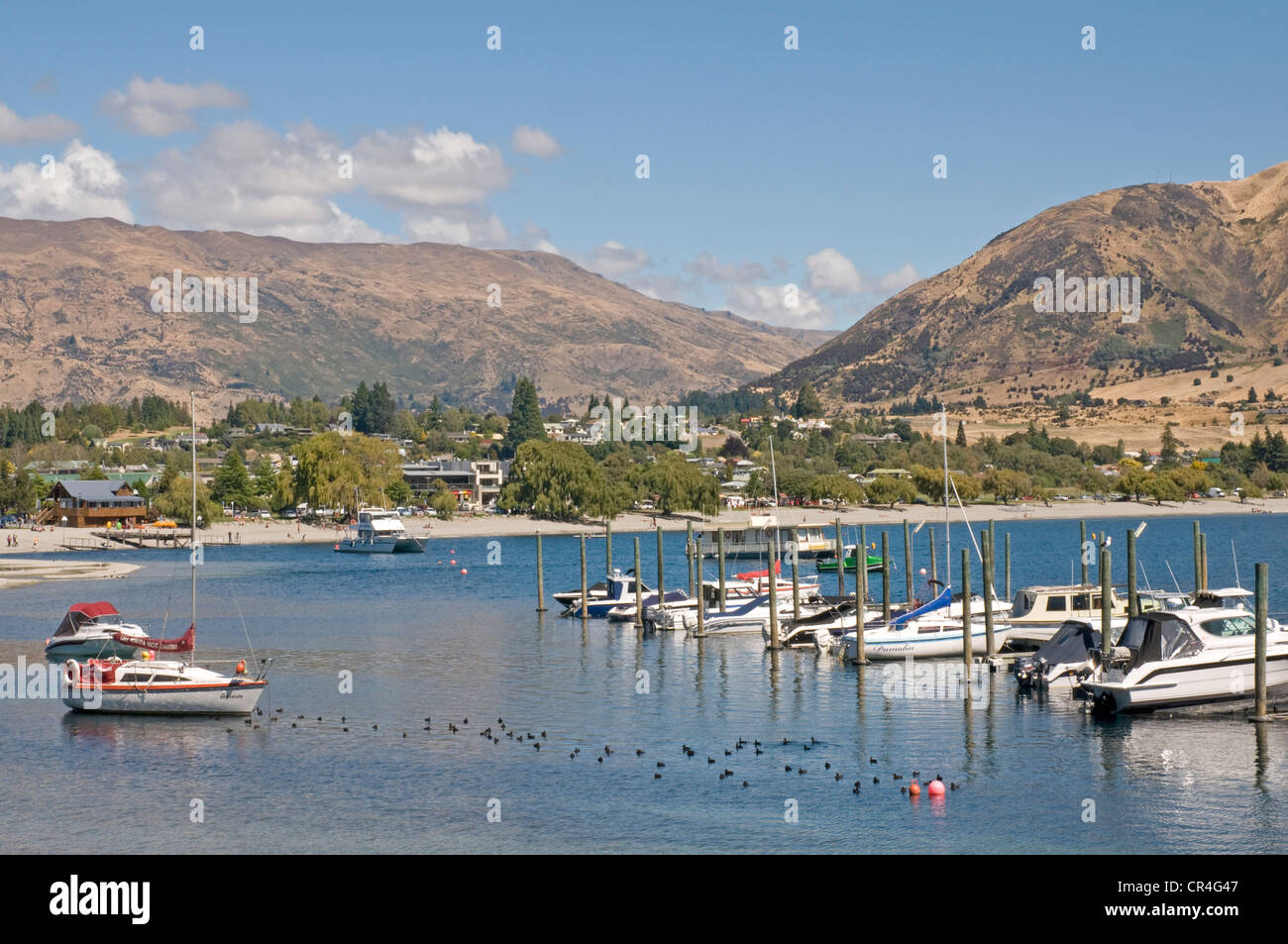 Lake Wanaka auf der Südinsel Neuseelands Stockfoto