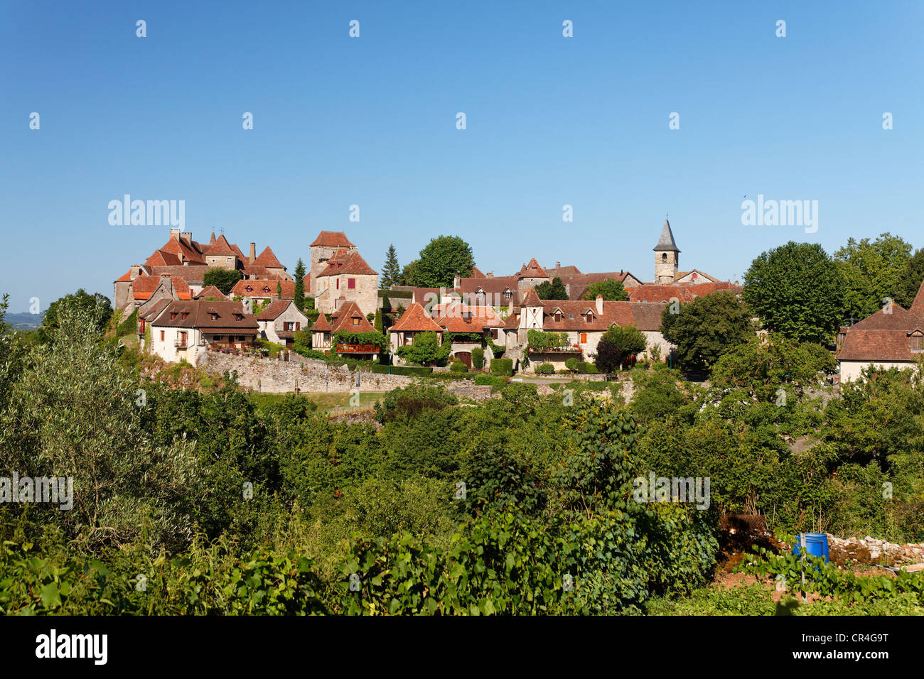 Loubressac, gekennzeichnet Les Plus Beaux Dörfer de France, The Most schöne Dörfer von Frankreich, Dordogne-Tal, Lot, Frankreich Stockfoto