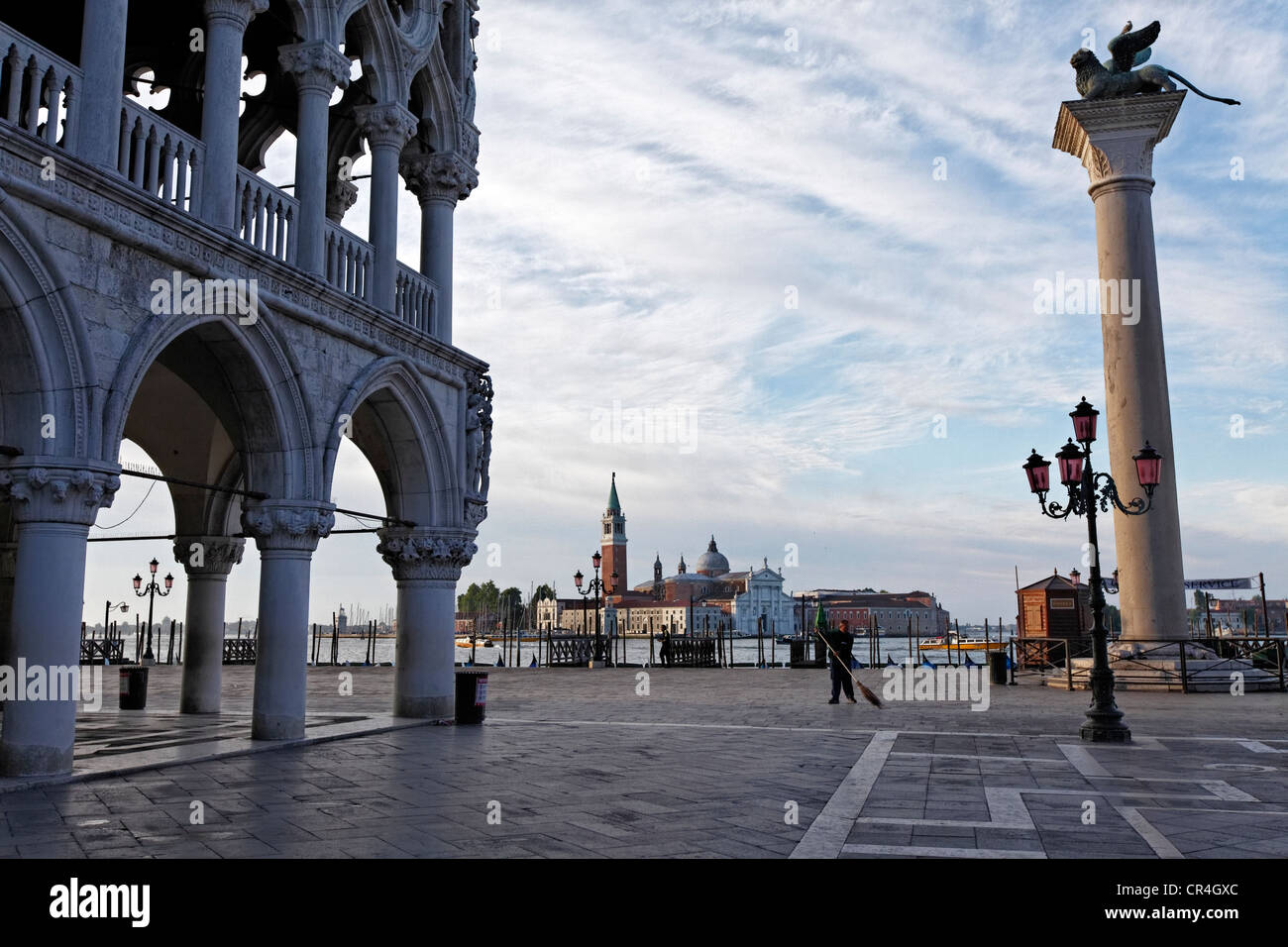 San Giorgio Maggiore und Piazza San Marco, Markusplatz Square, Venedig, UNESCO World Heritage Site, Venetien, Italien, Europa Stockfoto