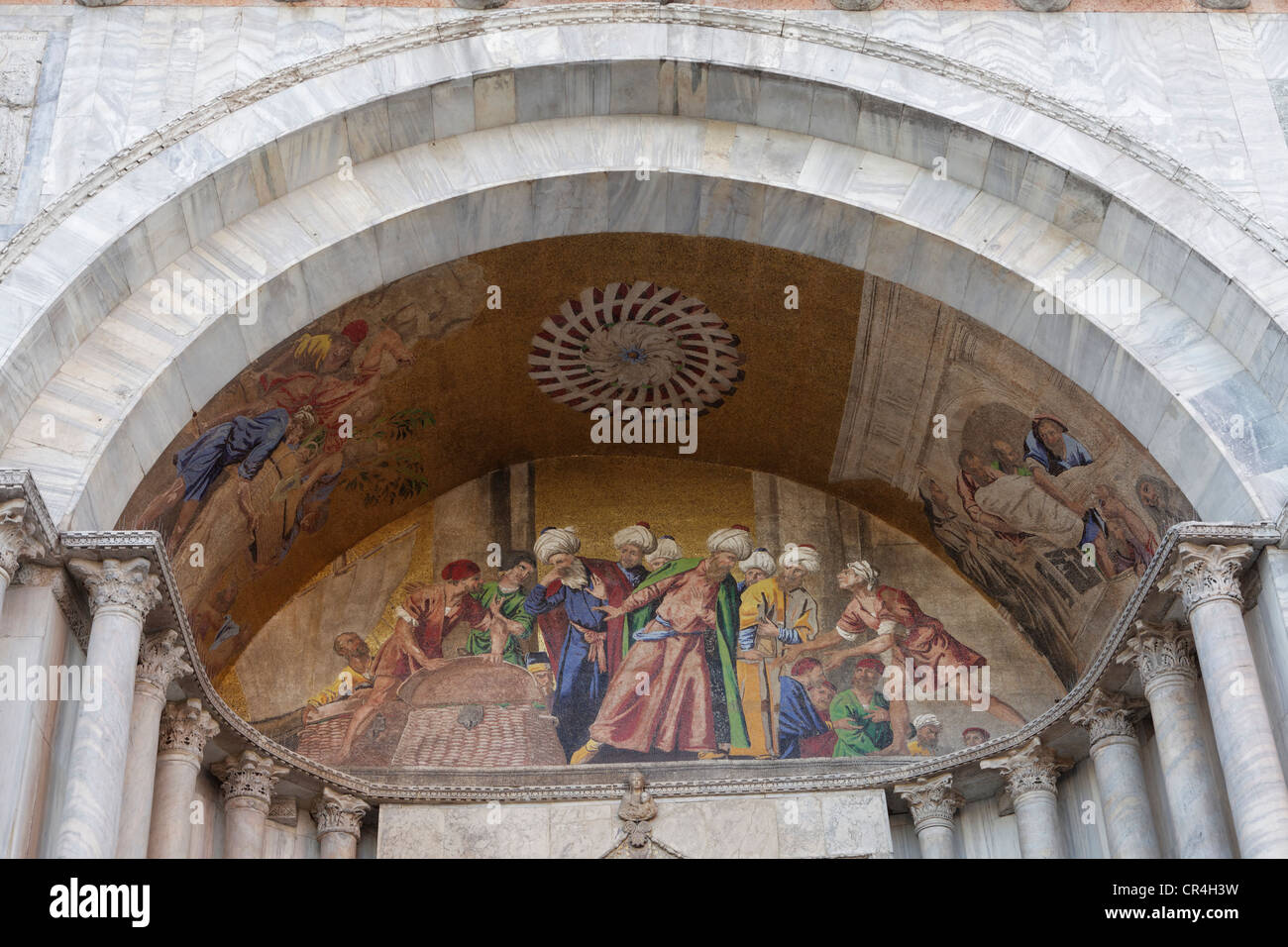 Deckengemälde, Basilica di San Marco, Markus Basilika, San Marco Viertel, Piazza San Marco, Markusplatz entfernt, Venedig Stockfoto