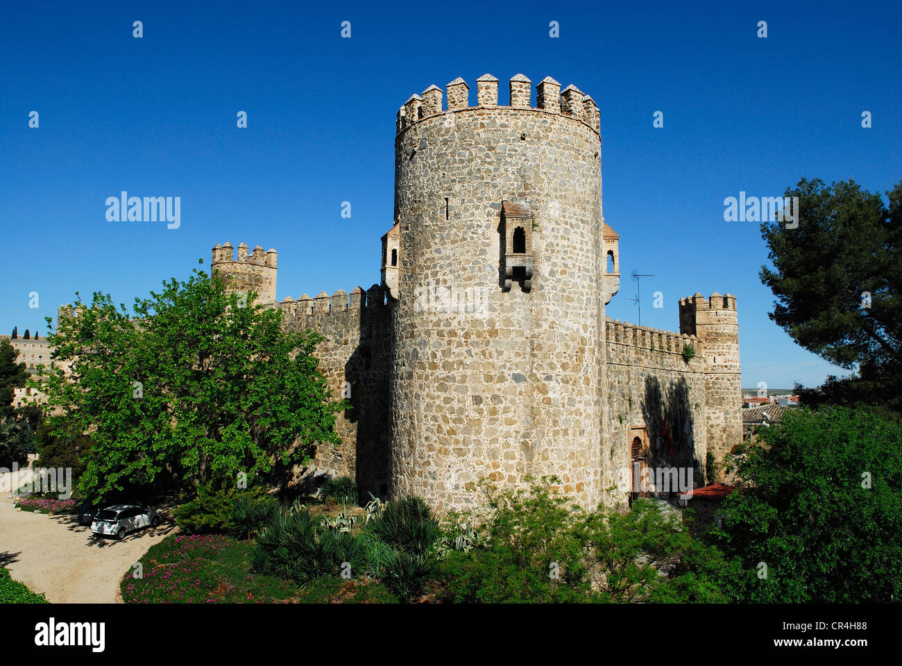 Spanien, Kastilien-La Mancha, Toledo, das Castillo de San Servando, Burg aus dem 14. Jahrhundert in der Nähe von den Tejo umgebaut Stockfoto