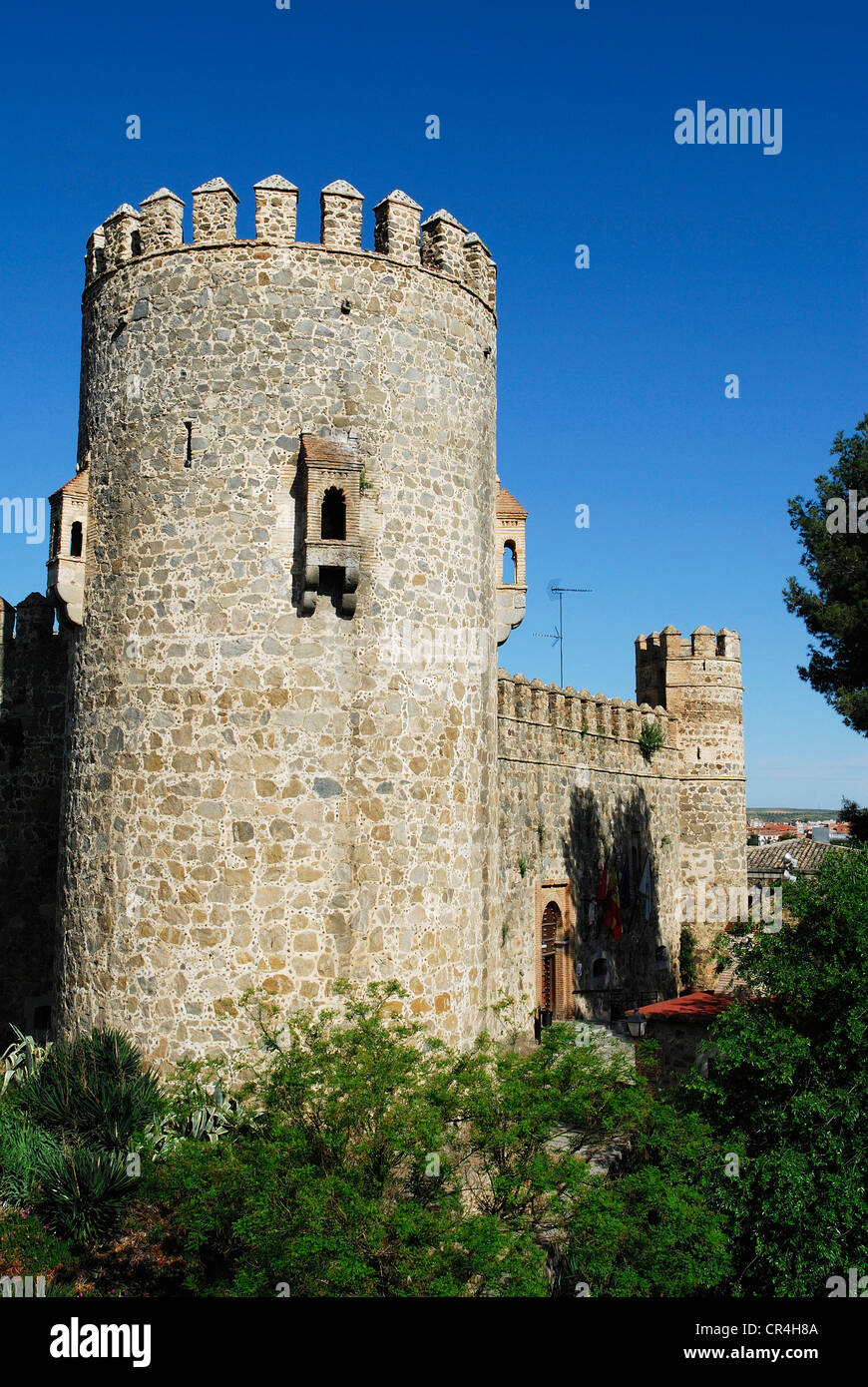 Spanien, Kastilien-La Mancha, Toledo, das Castillo de San Servando, Burg aus dem 14. Jahrhundert in der Nähe von den Tejo umgebaut Stockfoto