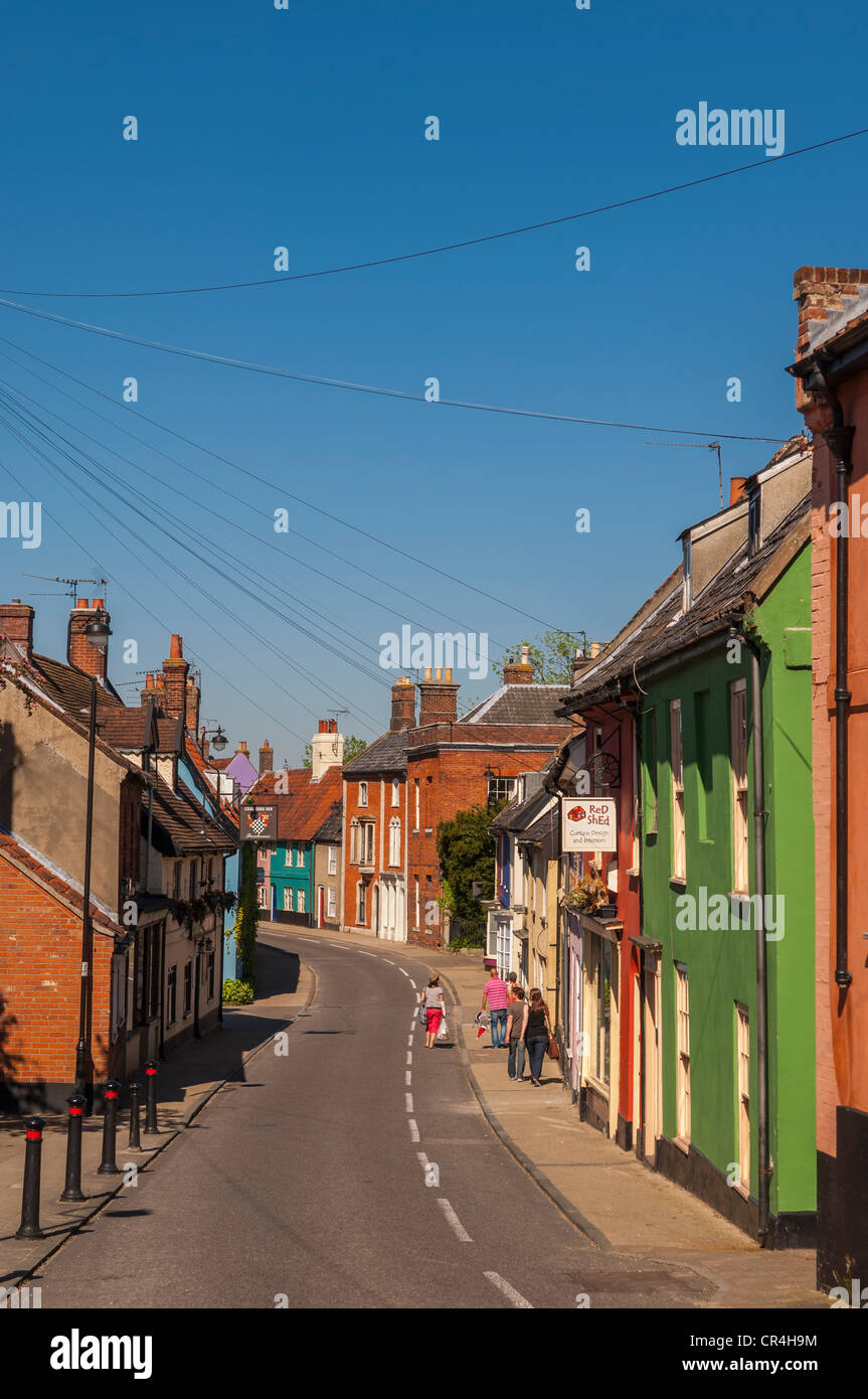 Bridge Street in Bungay, Suffolk, England, Großbritannien, Uk Stockfoto