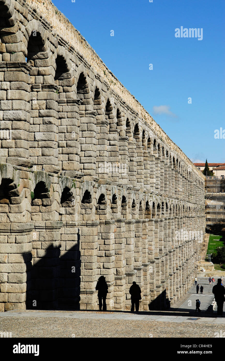 Spanien, Kastilien-León, Segovia, Altstadt UNESCO-Weltkulturerbe, das römische Aquädukt Stockfoto