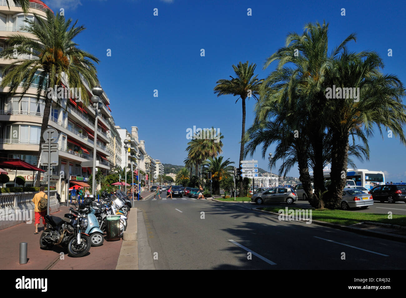 Promenade des Anglais, Nizza, Nizza, Côte d ' Azur, Département Alpes Maritimes, Provence-Alpes-Côte d ' Azur, Frankreich, Europa Stockfoto