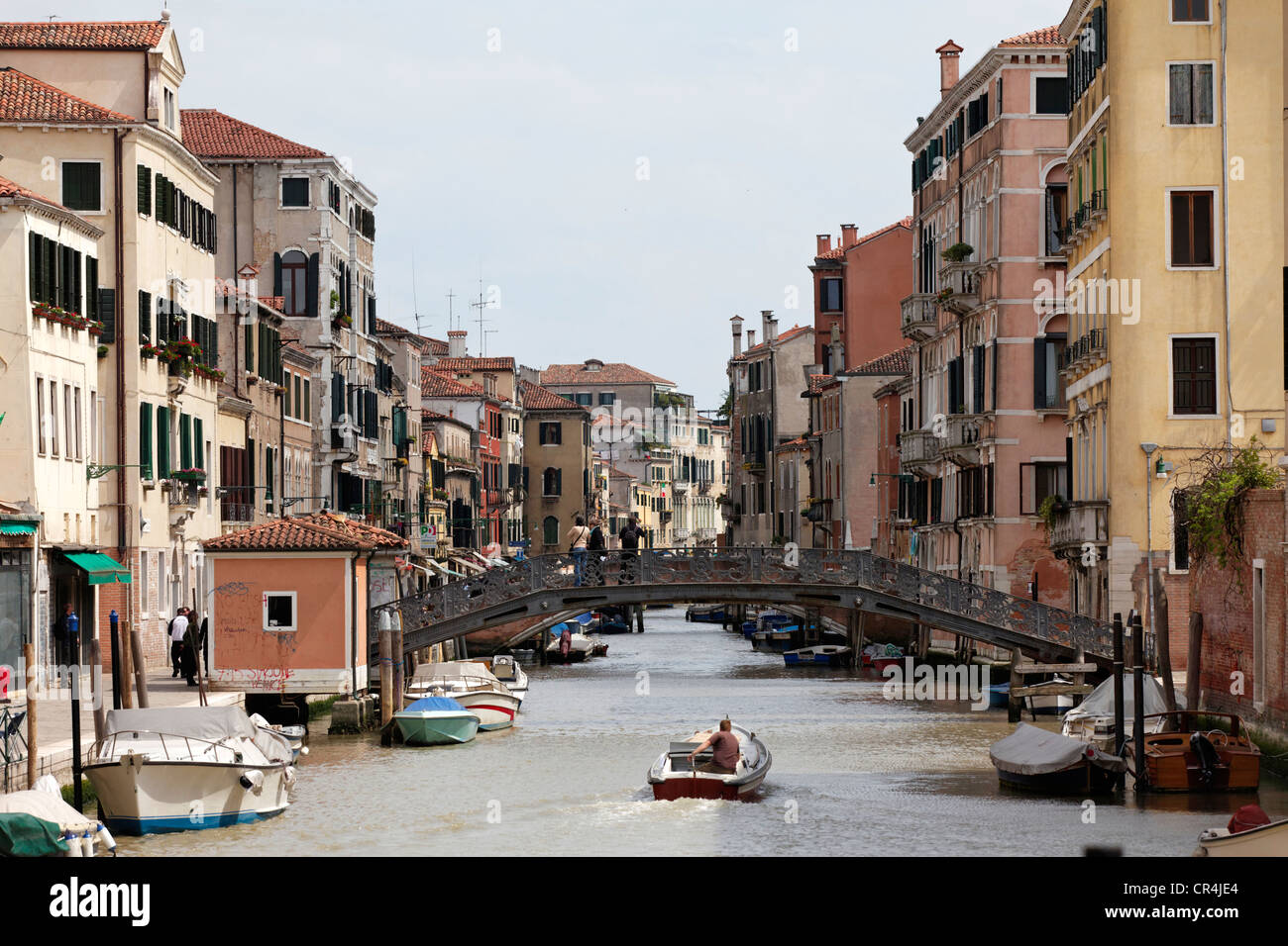 Ghetto-Nuevo-Brücke, Stadtviertel Cannaregio, Venedig, UNESCO-Weltkulturerbe, Venetien, Italien, Europa Stockfoto