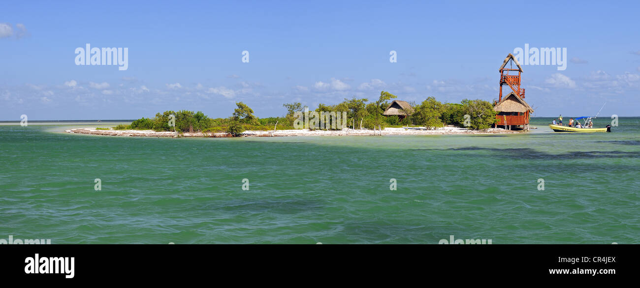 Mexiko, Quintana Roo Zustand, einer kleinen Insel in der Nähe der Insel Holbox Stockfoto