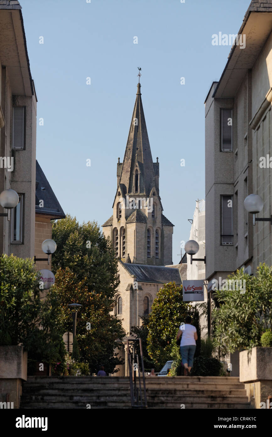 St. Martin Kirche, Stadt Brive la Gaillarde, Correze, Frankreich, Europa Stockfoto