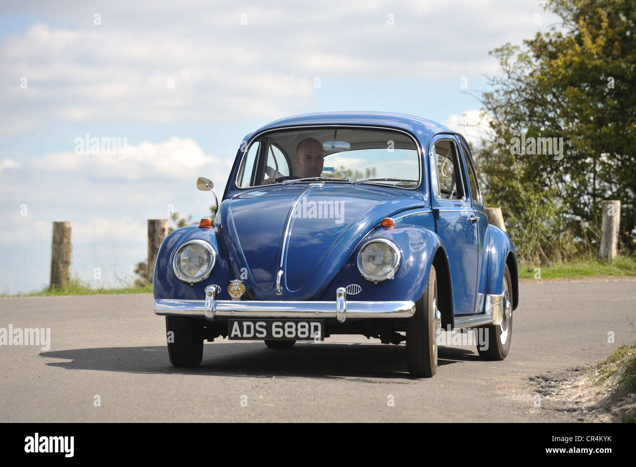 1966 Volkswagen Käfer klassischen Lager Luft gekühlten Fehler Kurvenfahrt Stockfoto