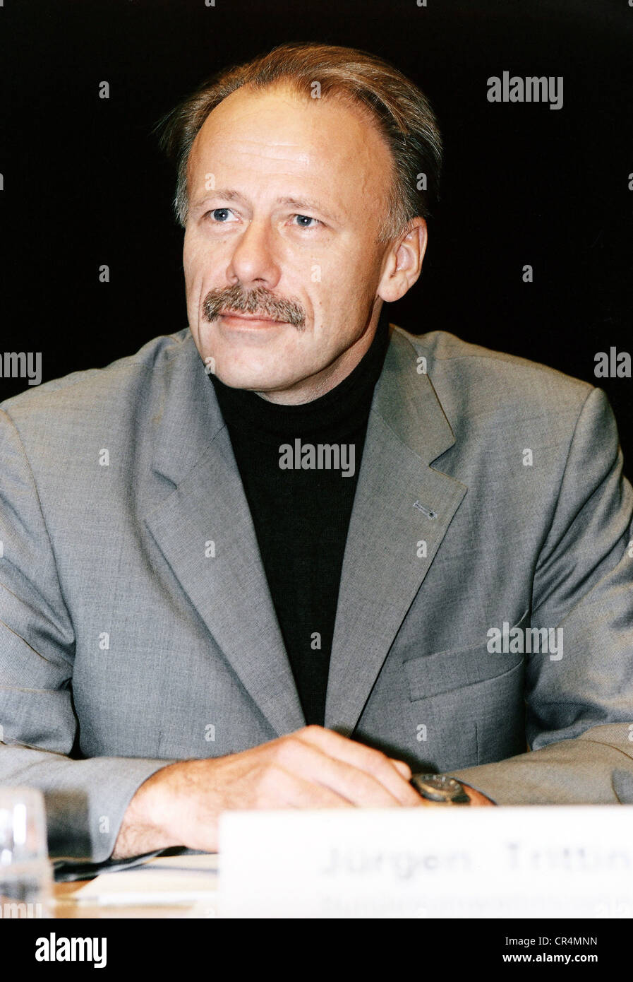 Trittin, Jürgen, * 25.7.1954, deutscher Poliker (Bündnis 90/Die Grünen), Bundesminister für Umwelt, Naturschutz und Reaktorsicherheit 1998 - 2005, Porträt, 2001, Stockfoto
