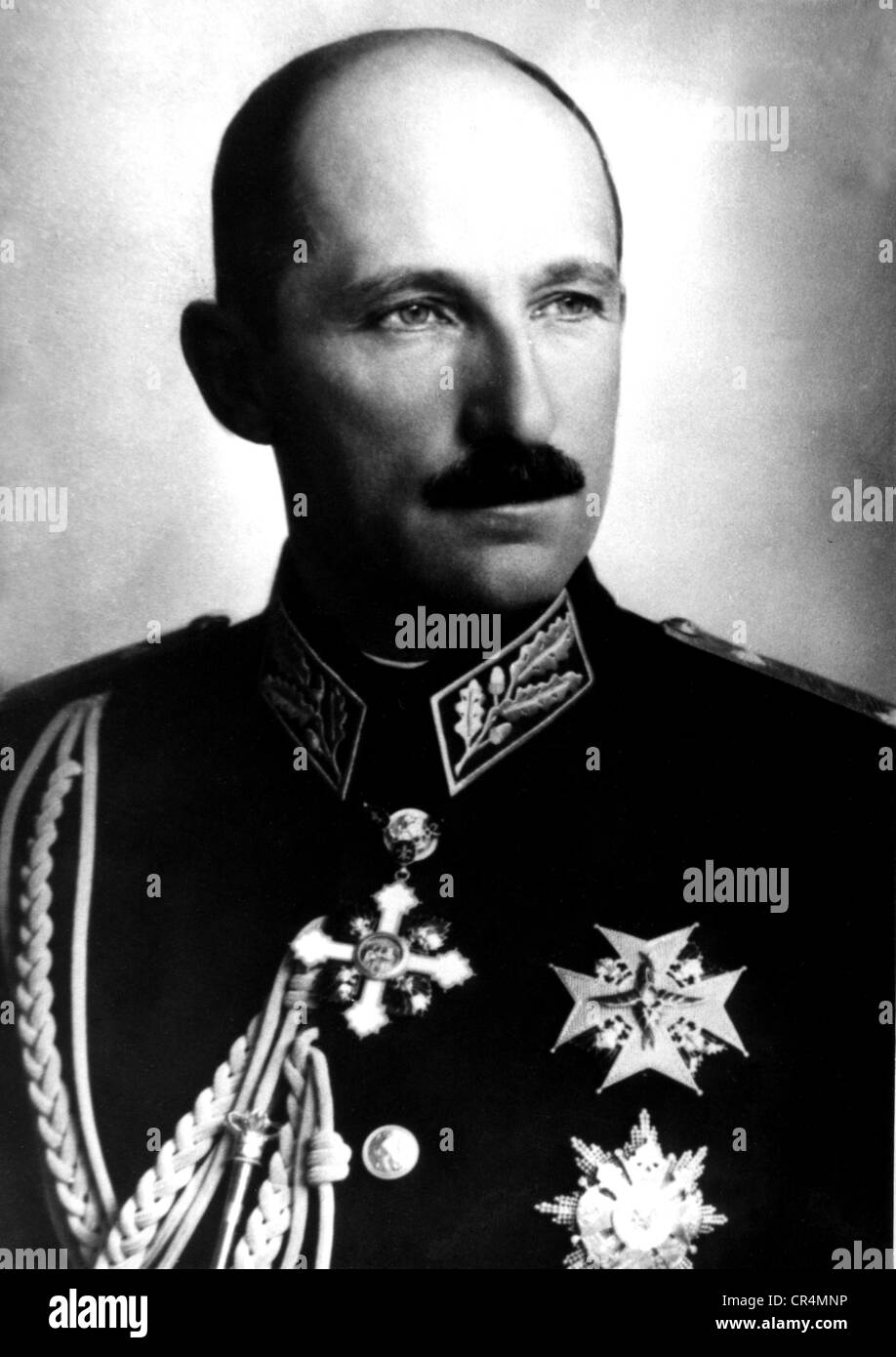 Boris III., 30.1.1894 - 28.8.1943, König von Bulgarien 1918 - 1943, Porträt, 1930er Jahre, Stockfoto