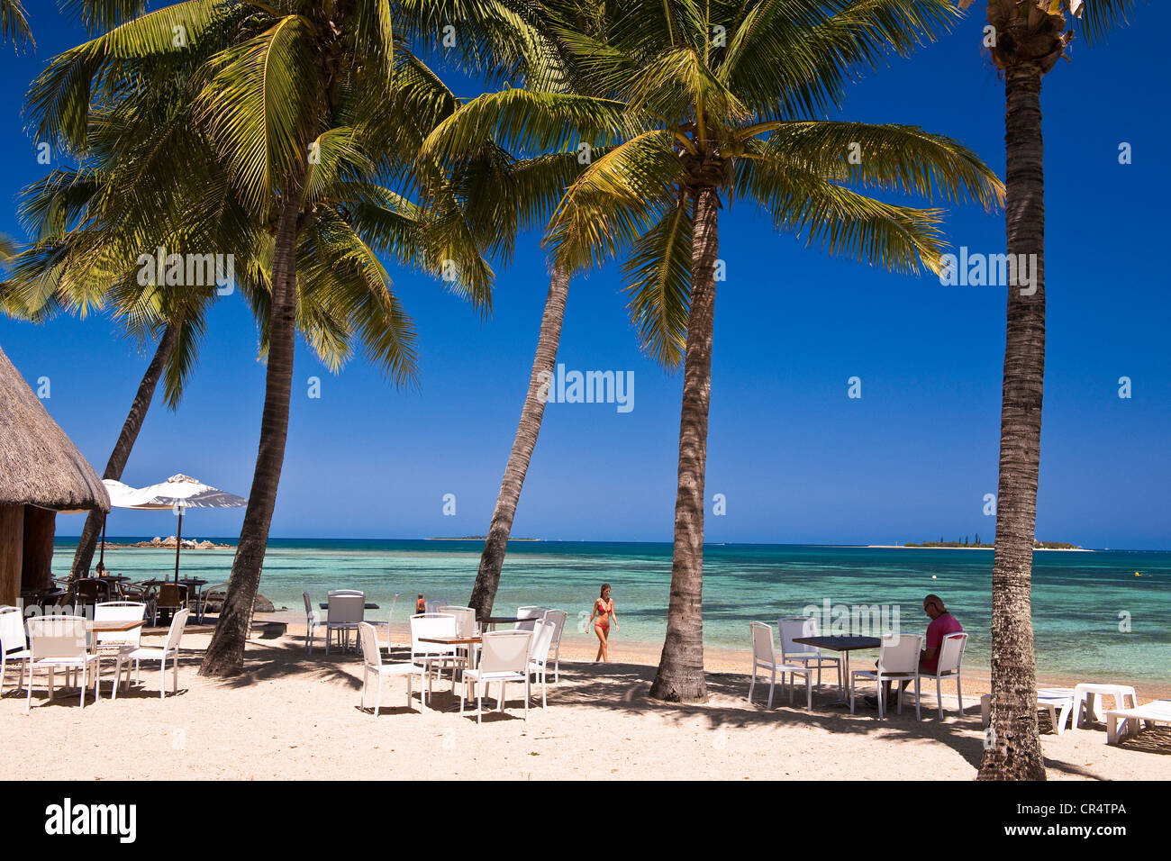 Frankreich, Neu-Kaledonien, Noumea, am Strand des Luxushotels, das Meridien Stockfoto