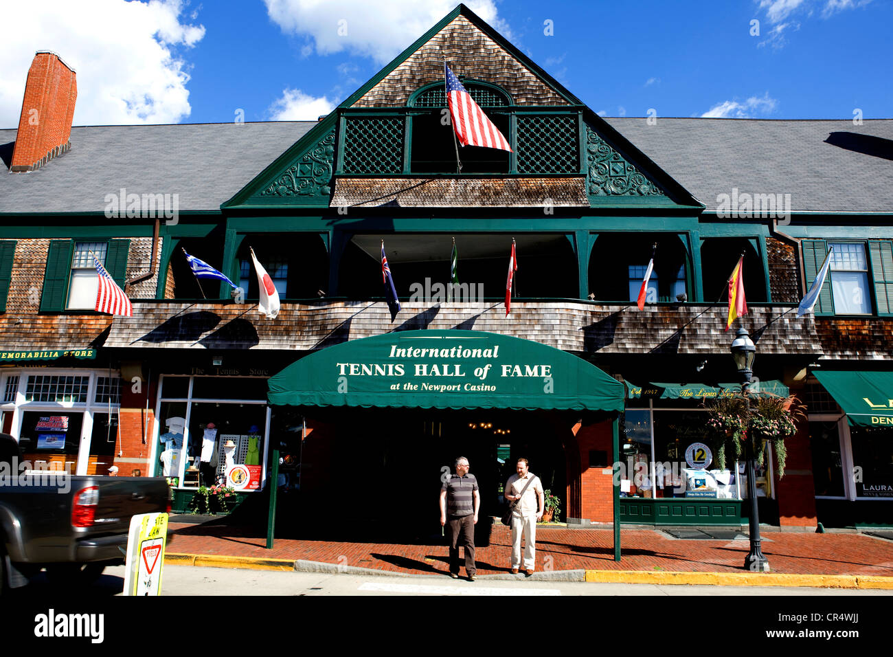 USA, Rhode Island, Newport, Bellevue Avenue International Tennis Hall of Frame Stockfoto