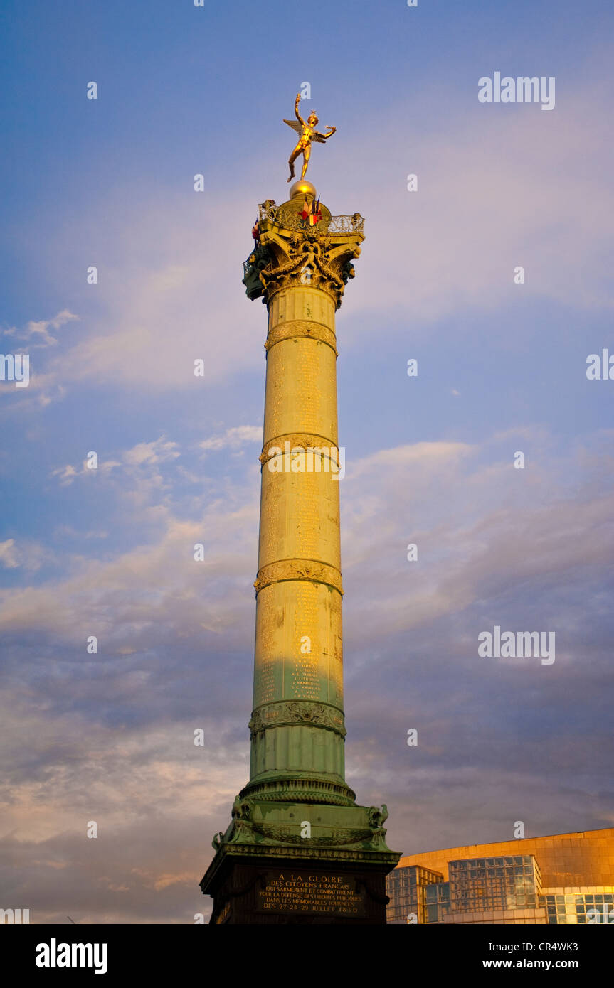 Frankreich, Paris, Place De La Bastille, der Juli-Spalte Stockfoto