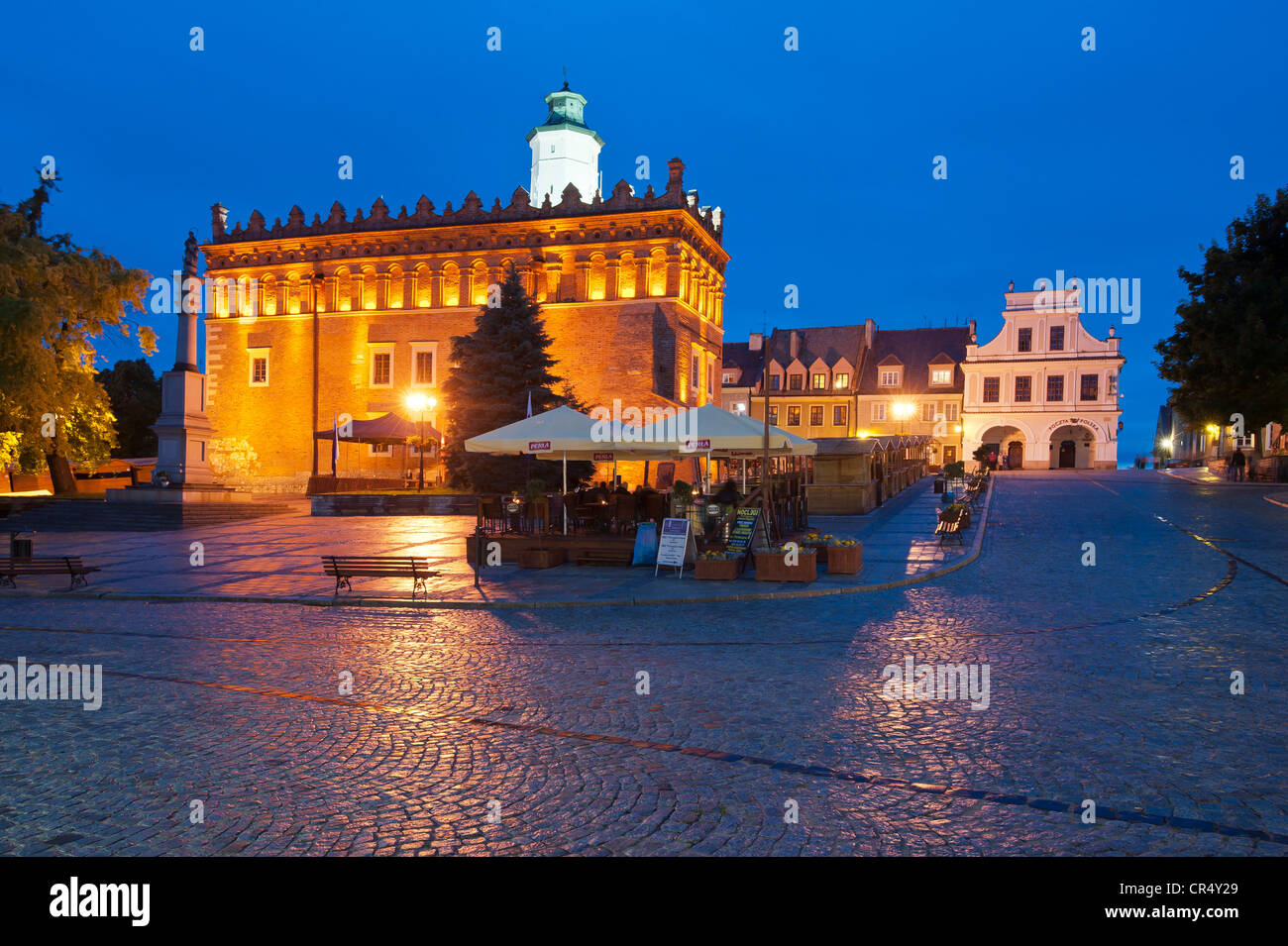 Rathaus, Sandomierz, Woiwodschaft Świętokrzyskie Provinz, Polen, Europa Stockfoto