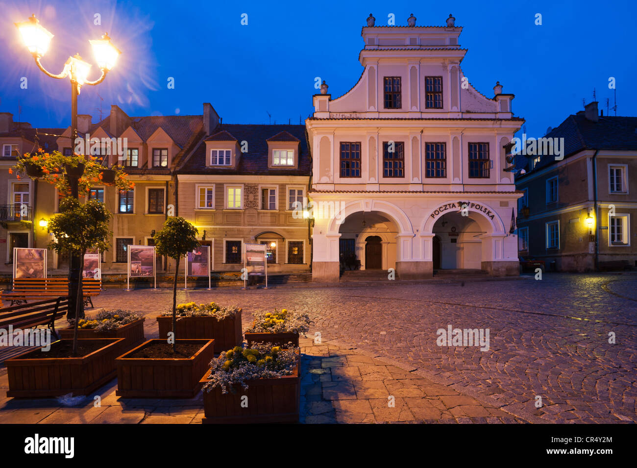 Alte post Office, Sandomierz, Woiwodschaft Świętokrzyskie Provinz, Polen, Europa Stockfoto