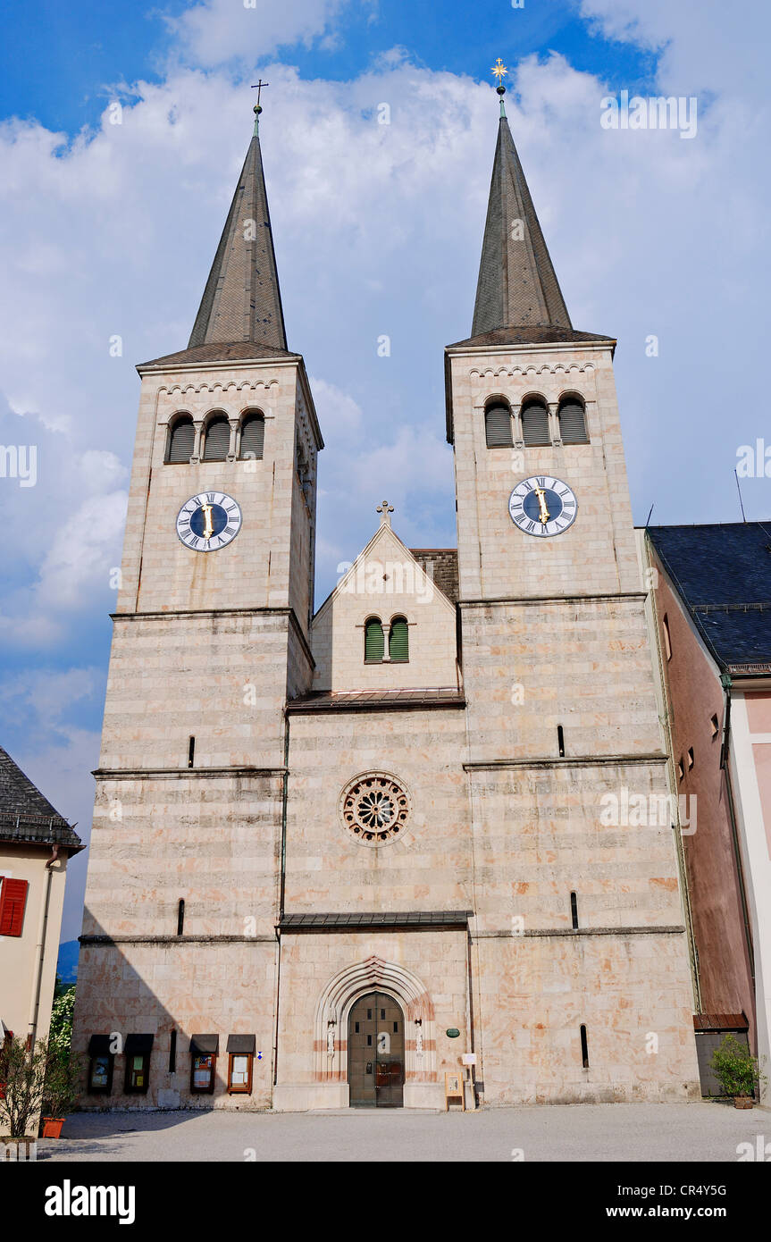 Collegiate Church of St. Peter und St. Johannes in Berchtesgaden, Bayern, Deutschland, Europa, PublicGround Stockfoto