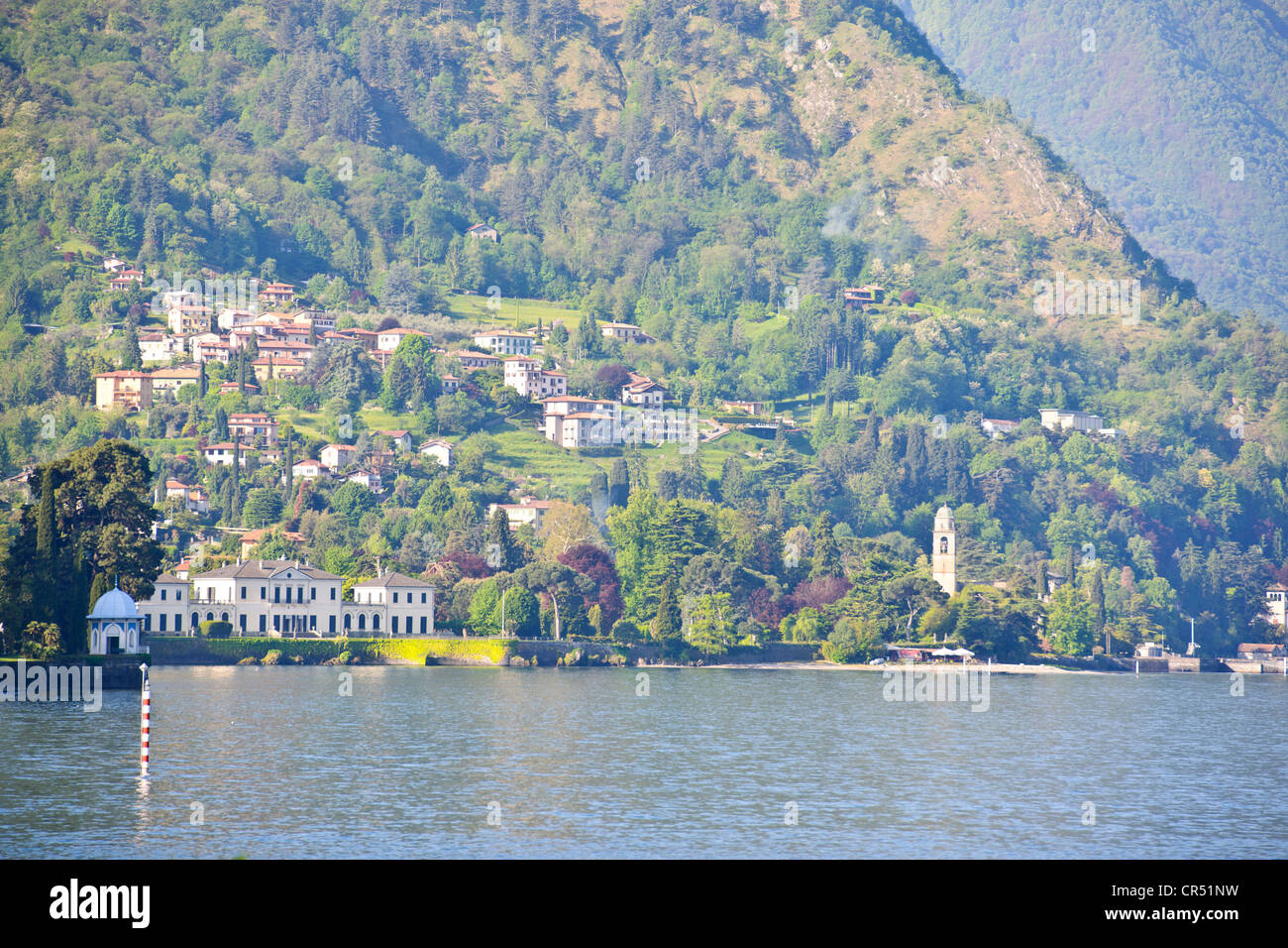 Bellagio, Grand am See Villen mit herrlichen Gärten, Spielplatz für die reichen & Famouus, beliebtes Ausflugsziel, Comer See, Italien Stockfoto