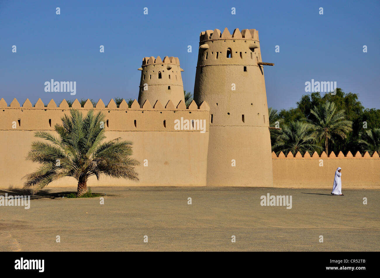 Al Jahili Fort in Al Ain, UNESCO-Weltkulturerbe, Abu Dhabi, Vereinigte Arabische Emirate, Arabische Halbinsel, Orient, Asien Stockfoto
