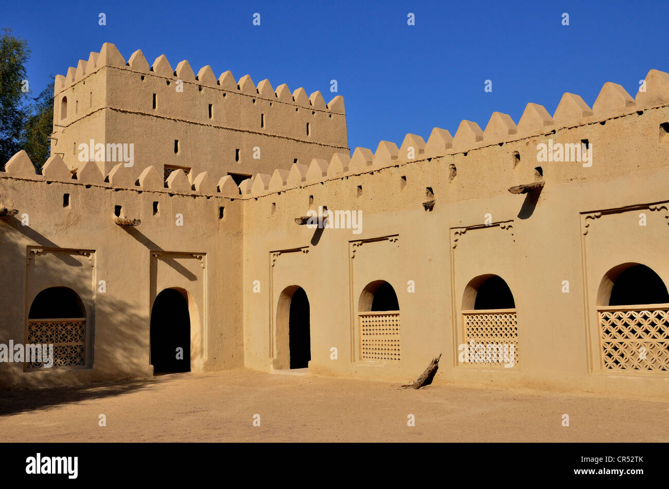 Al Jahili Fort in Al Ain, UNESCO-Weltkulturerbe, Abu Dhabi, Vereinigte Arabische Emirate, Arabische Halbinsel, Orient, Asien Stockfoto
