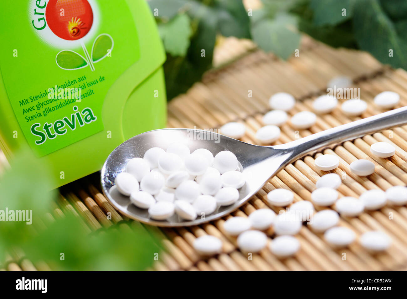 Stevia-Süßstoff Stockfoto