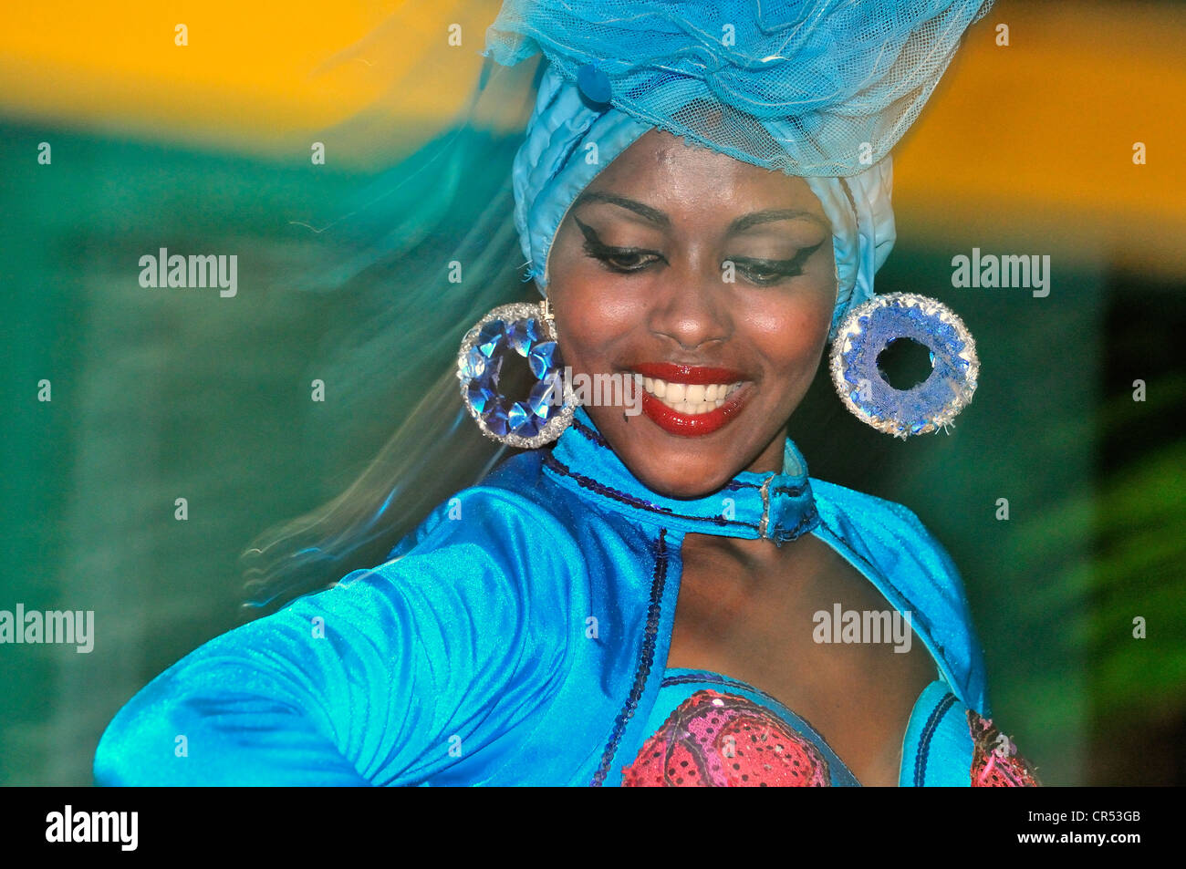 Tänzerin bei einer Tanz-Performance, Trinidad, Kuba, Karibik Stockfoto