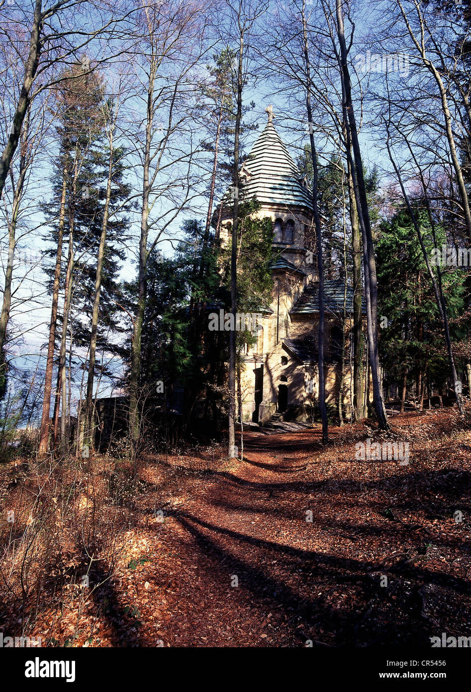 Louis II, 25.8.295 - 13.6.1886, König von Bayern 10.3.1864 - 13.6.1886, Votivkapelle, Rückansicht, Berg, Deutschland, Stockfoto