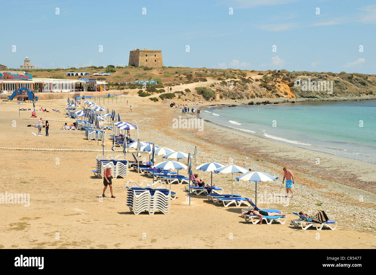 Playa Grande Strand auf Insel Tabarca, Alicante, Costa Blanca, Spanien, Europa Stockfoto