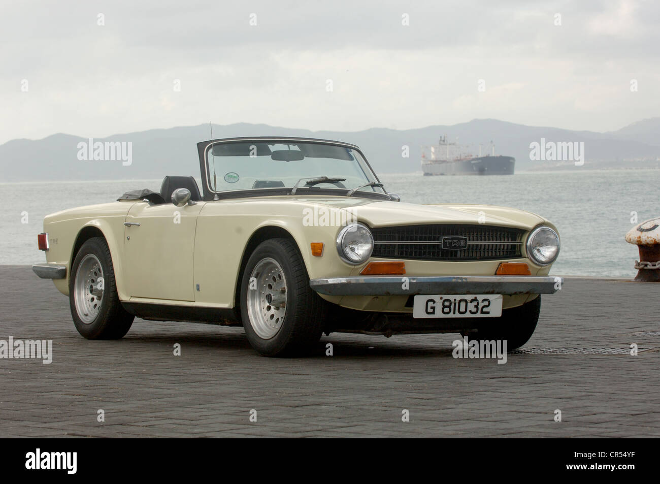 Triumph TR6 britische offene Sportwagen-Klassiker Stockfoto