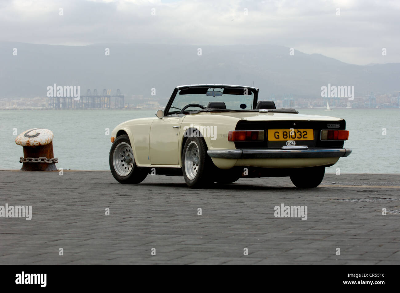 Triumph TR6 britische offene Sportwagen-Klassiker Stockfoto