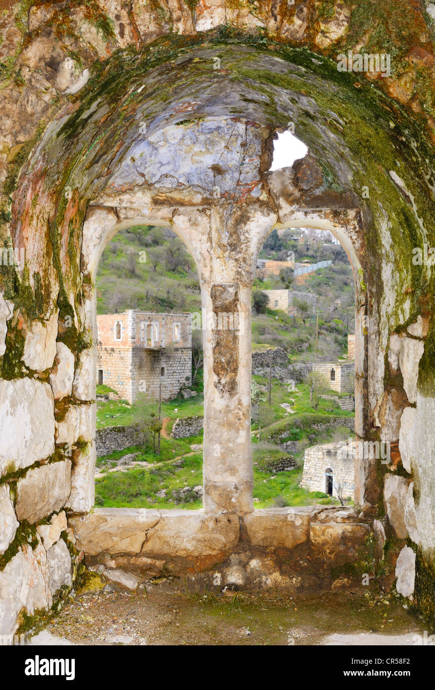 Lifta, ein verlassenes arabischen Dorf in Jerusalem seit 1948 israelischen Unabhängigkeitskrieg. Stockfoto