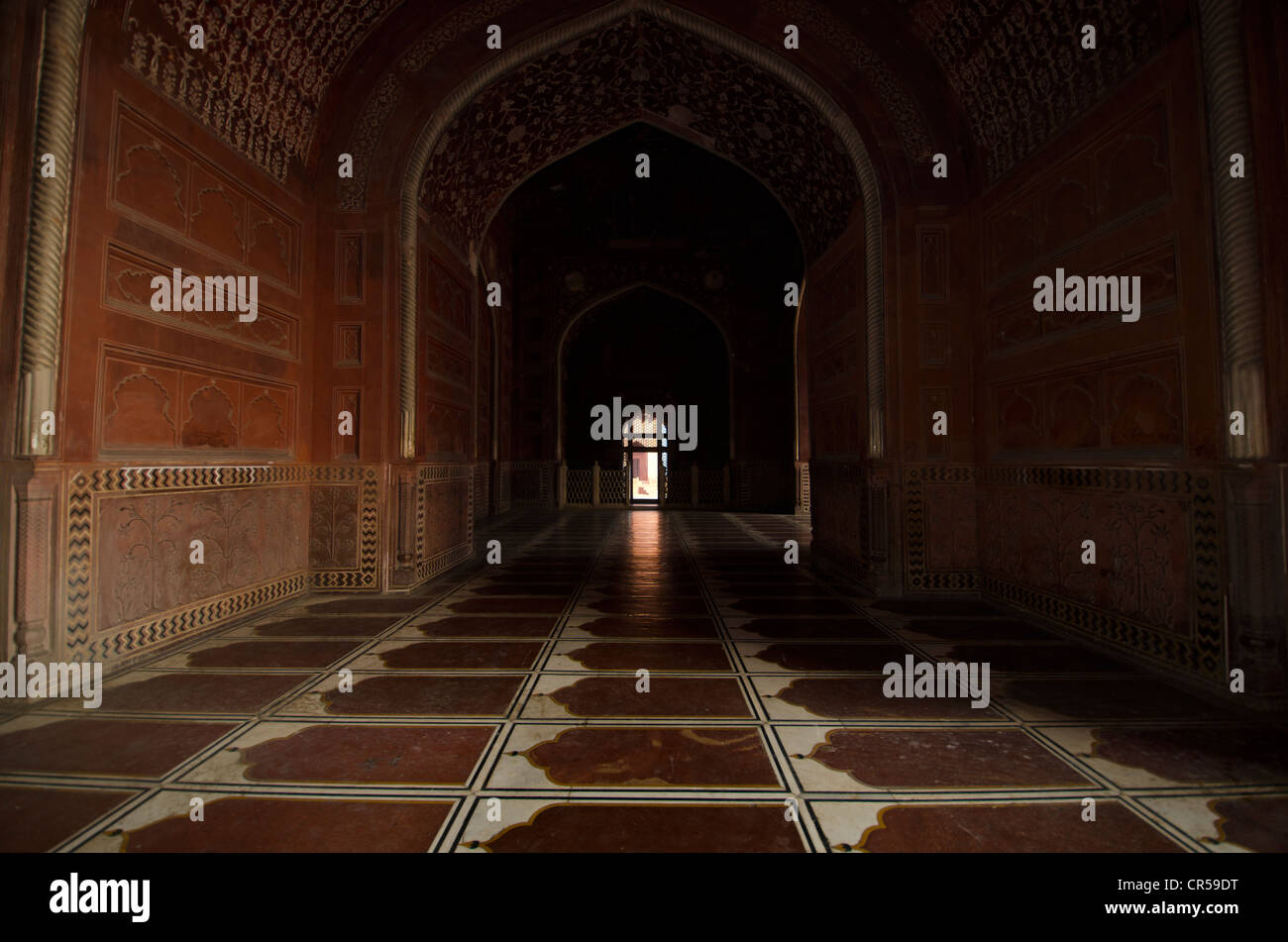Eines der umliegenden Gebäude von der Taj Mahal, UNESCO-Weltkulturerbe, Agra, Uttar Pradesh, Indien, Asien Stockfoto