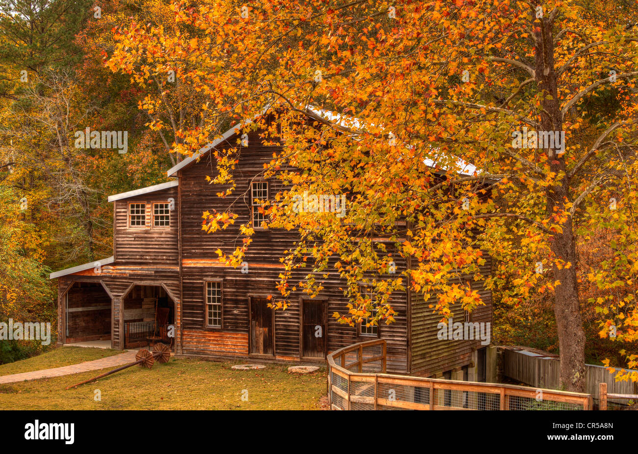 Historischen Freeman Grist Mill in der Nähe von Atlanta, Georgia Stockfoto