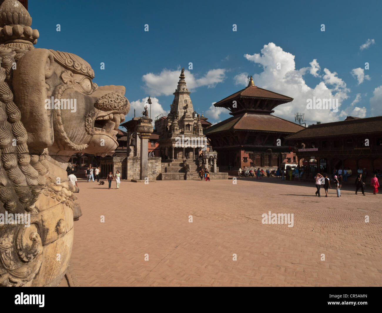 Durbar Square, dem Hauptplatz in der historischen Stadt Bhaktapur in Kathmandu, Nepal, Südasien Stockfoto