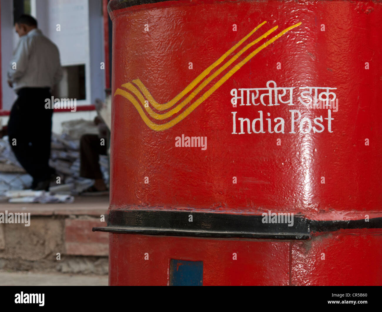 Briefkästen vor der Hauptpost in der Hauptstadt von Himachal Pradesh, Chandigarh, Indien, Asien Stockfoto