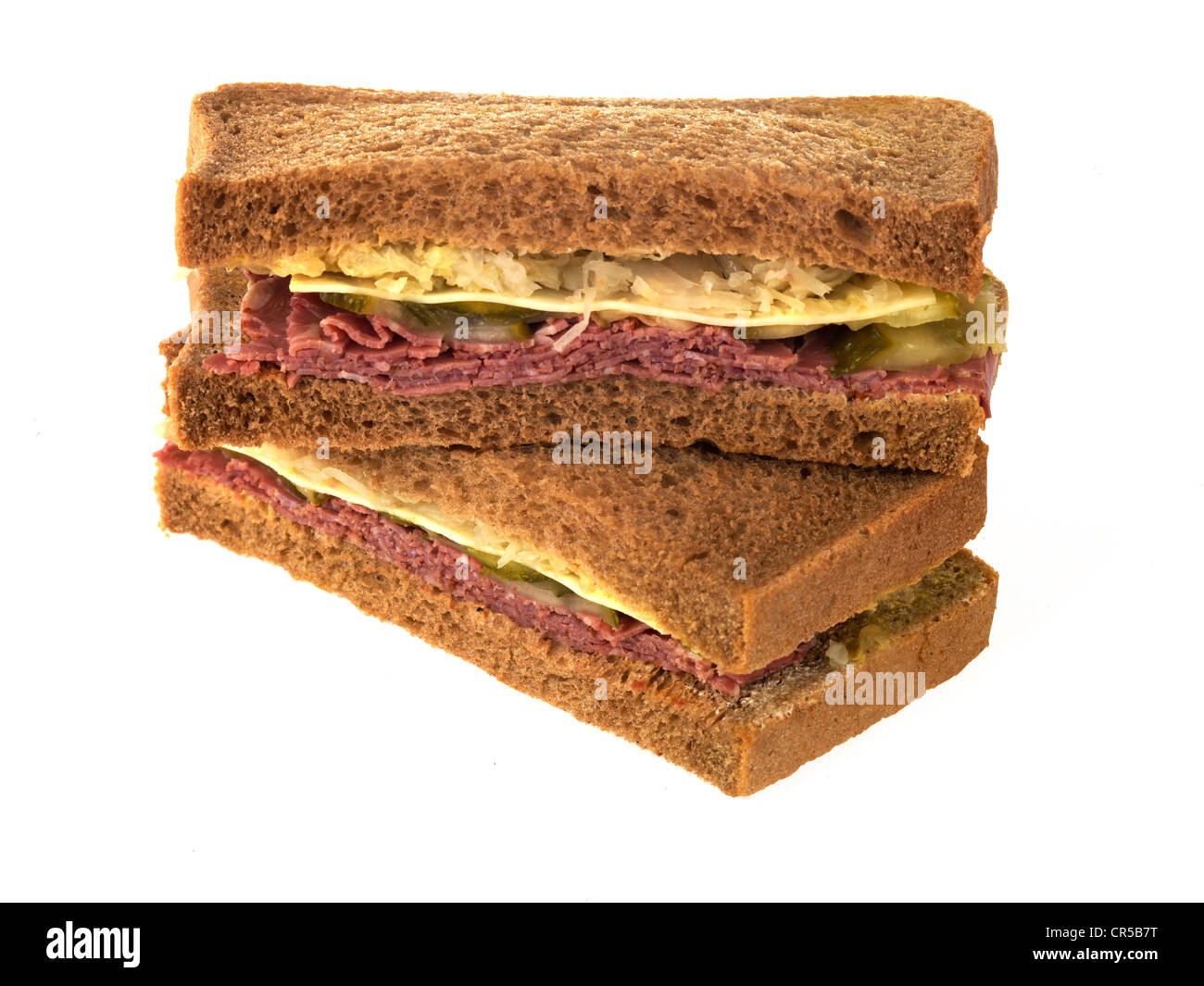 Pastrami und Käse-Sandwich Stockfoto