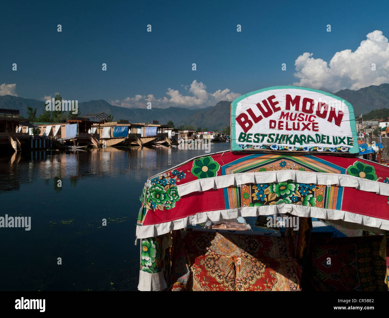 Shikara, traditionellen Boot auf See Dal, Srinagar, Jammu und Kaschmir, Indien, Asien Stockfoto