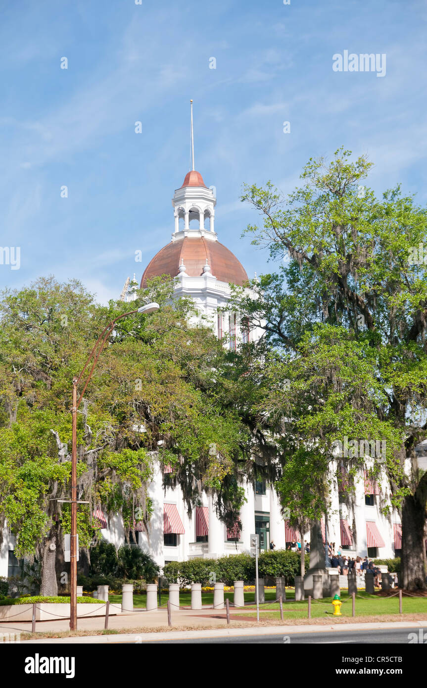 Die Kuppel und die Kuppel von der alten Hauptstadt Tallahassee wiederhergestellt. Stockfoto