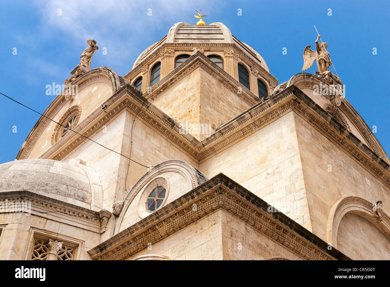 Die zentrale Kirche in Šibenik, die Kathedrale von St. James, befindet sich auf der UNESCO-Liste des Weltkulturerbes. Stockfoto