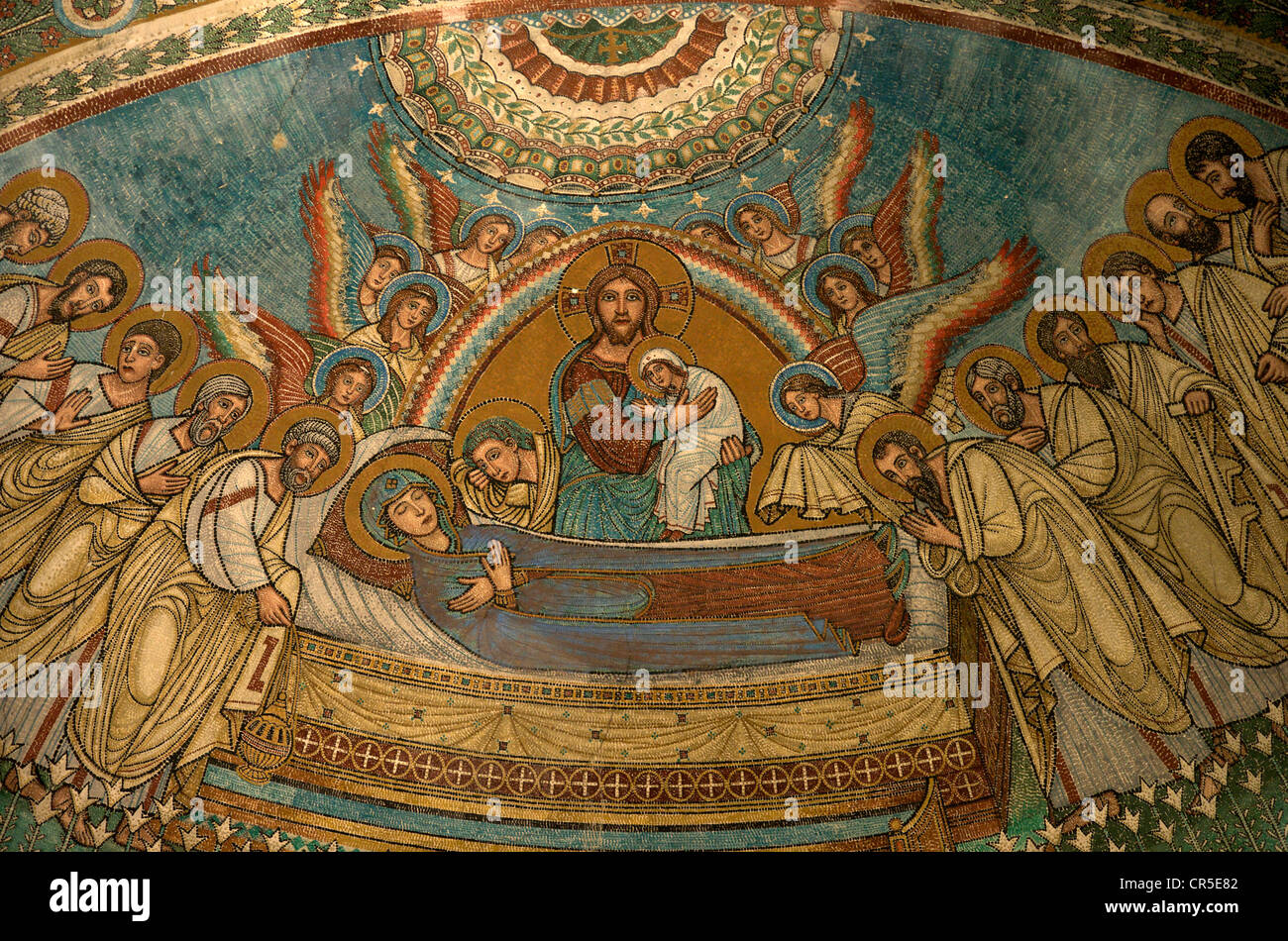 Italien, Toskana, Chiusi, Dom, Mosaik von Dormition der Jungfrau Maria Stockfoto