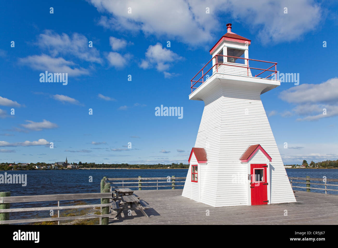 Kanada, New Brunswick, Acadia, Buctouche, Le Pays De La sagouins, Ile Aux Puces, Leuchtturm Stockfoto