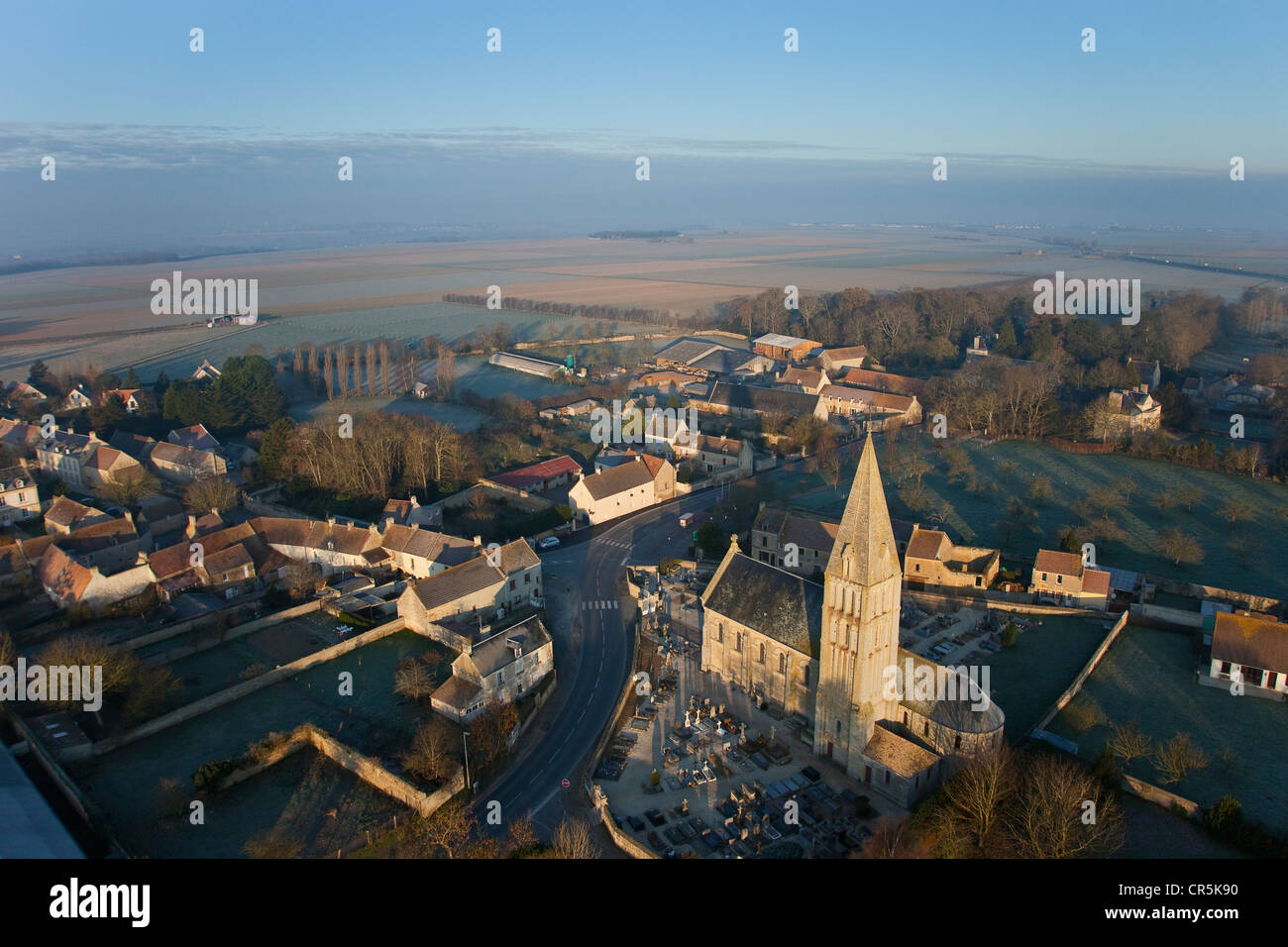 Frankreich, Calvados, Beny Sur Mer (Luftbild) Stockfoto