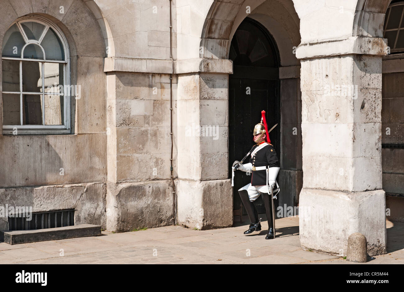 Sentry oder Gardist, Horse Guards, London, England, Vereinigtes Königreich, Europa Stockfoto