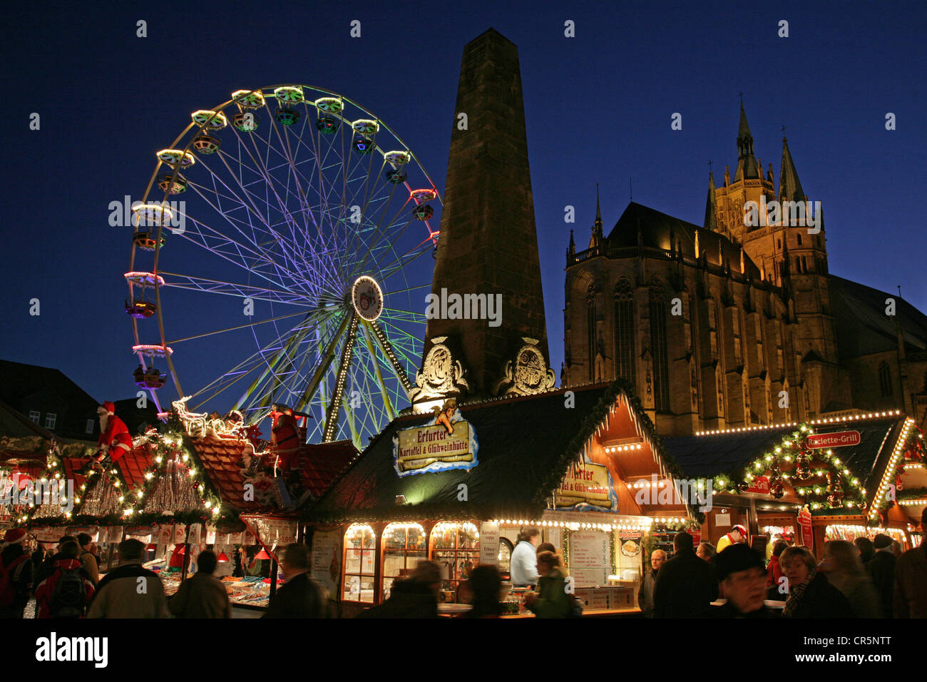 Weihnachtsmarkt in Erfurt, Thüringen, Deutschland, Europa Stockfoto