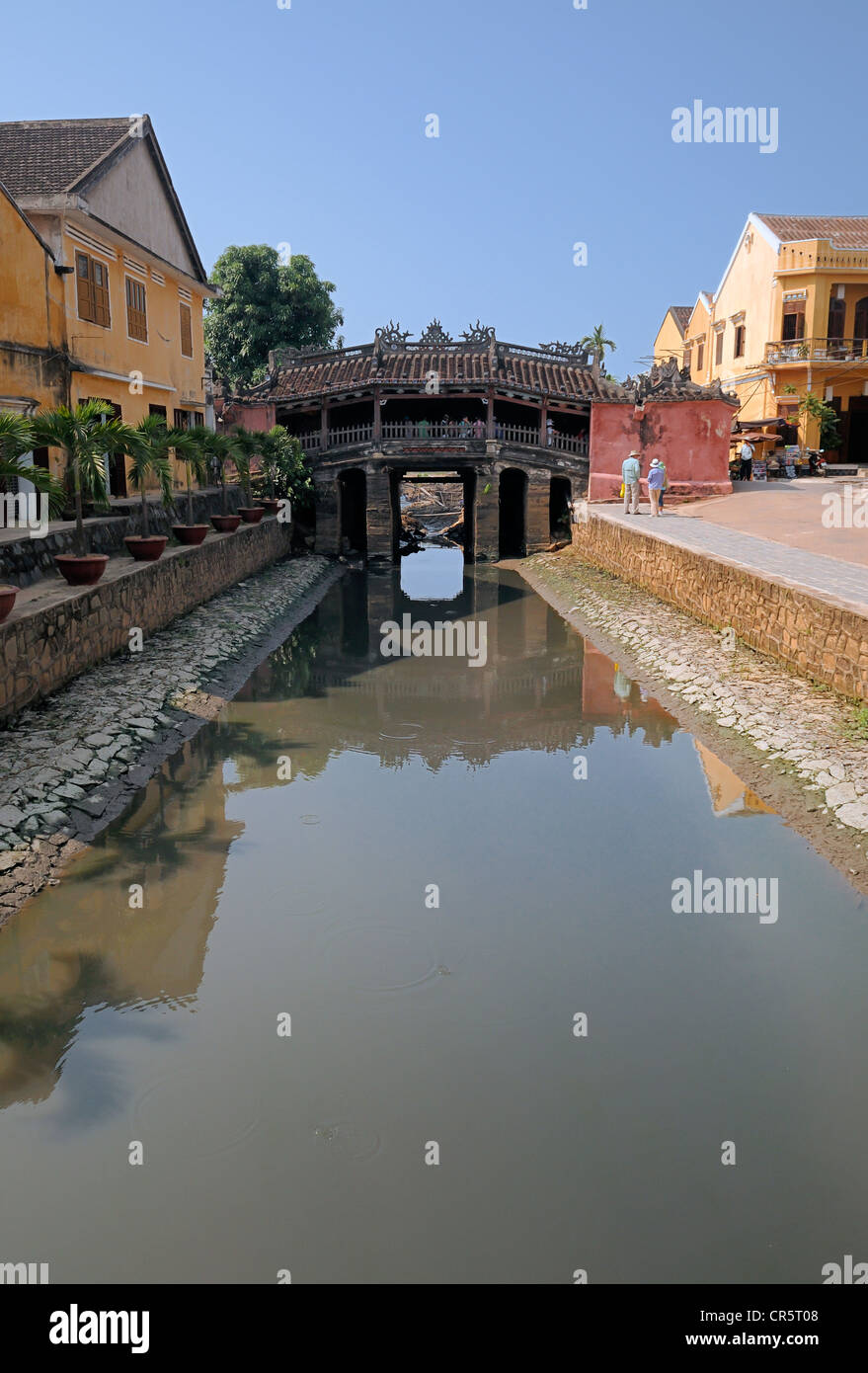Japanische Brücke, Wahrzeichen, Hoi an, Vietnam, Südostasien Stockfoto
