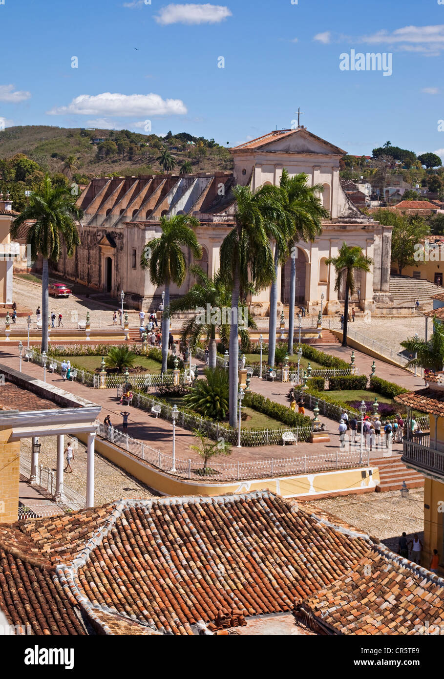 Blick über die Dächer in Trinidad Kuba Stockfoto