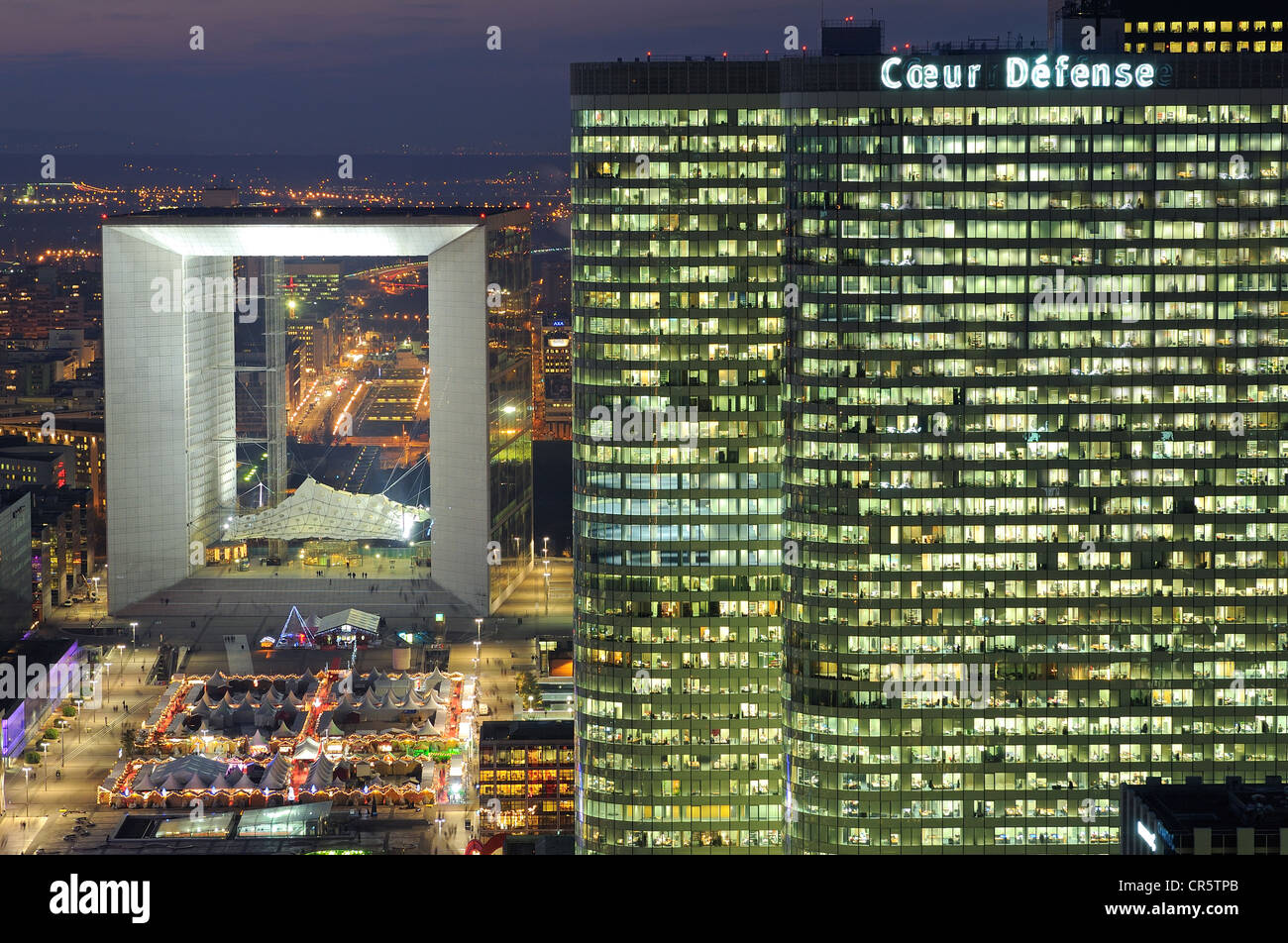 Frankreich, Hauts-de-Seine, La Défense, die Grande Arche von Architekt Otto von Spreckelsen Stockfoto