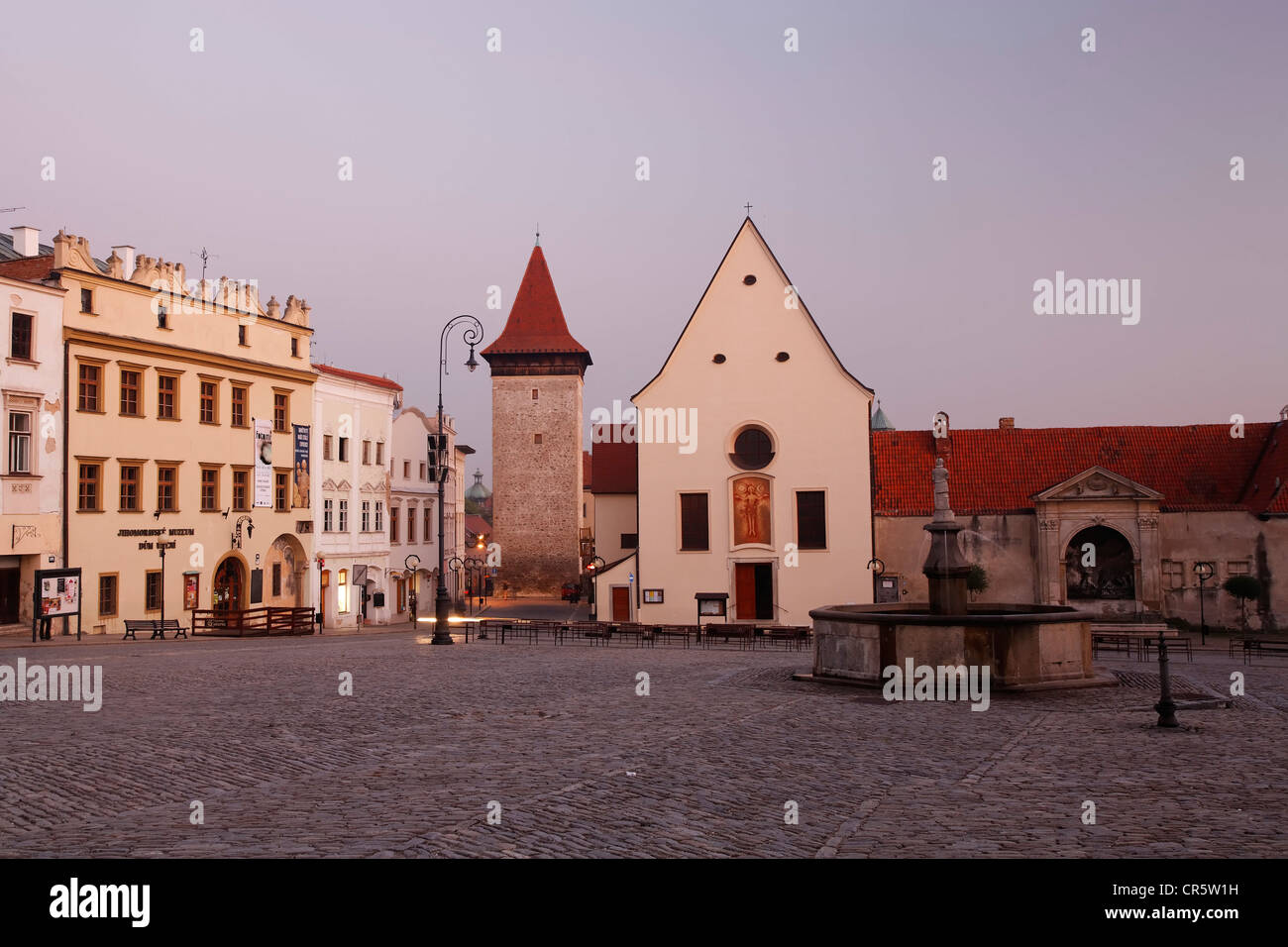 Masaryk-Platz in der historischen Stadt Znojmo, South Moravia, Mähren, Tschechische Republik, Europa Stockfoto