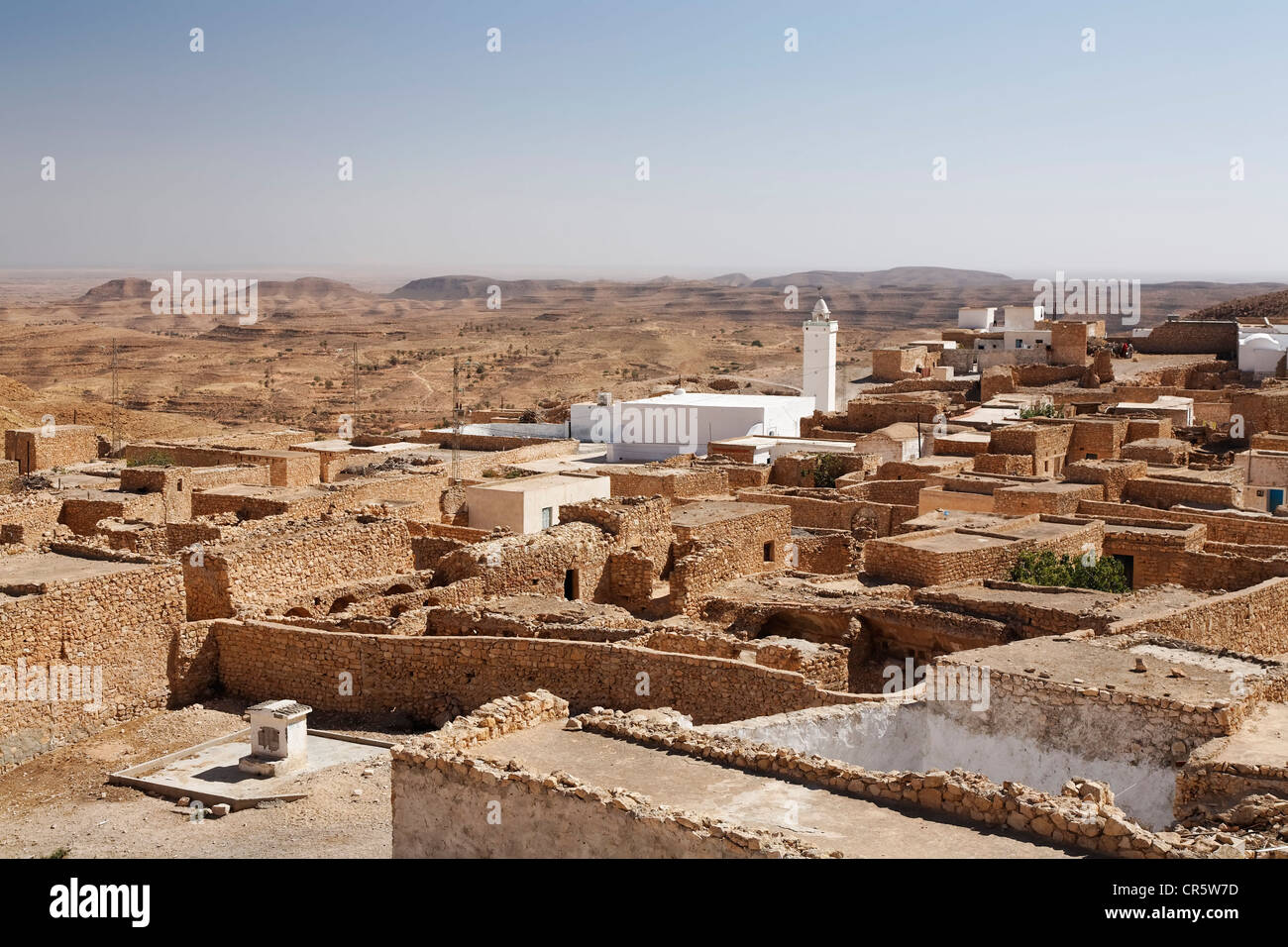 Blick auf Toujane, Tunesien, Maghreb Region, Nordafrika, Afrika Stockfoto