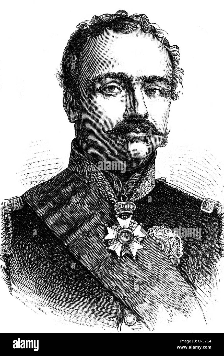 Oudinot, Nicolas Charles Victor, 3.11.IZEN - 7.7.1863, französischer General und Politiker, Porträt, Holzgravur, ca. 1850, Stockfoto